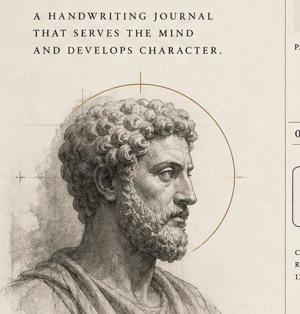 Classical philosopher sketch from the Ethos brand kit